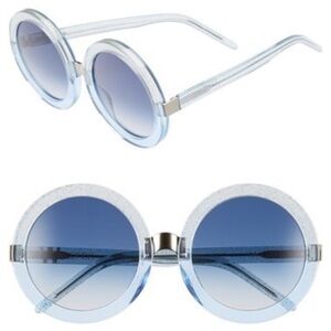 WildFox Malibu Sunglasses Crystal Cove Blue sparkle round